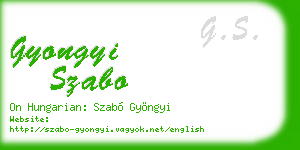 gyongyi szabo business card